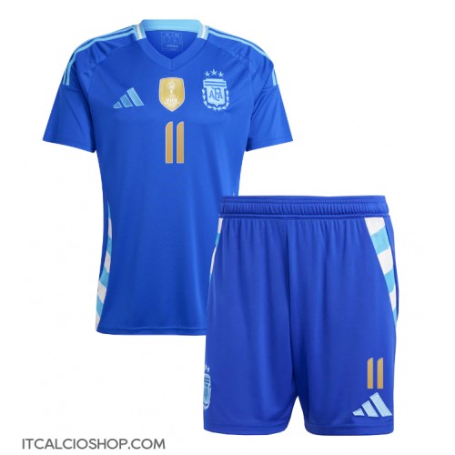 Argentina Angel Di Maria #11 Seconda Maglia Bambino Copa America 2024 Manica Corta (+ Pantaloni corti)